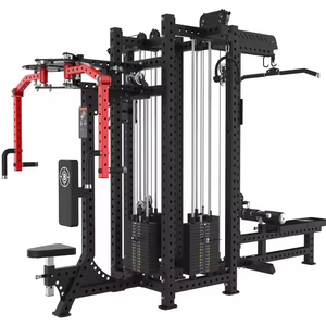 Commercial Home Gym Power Rack Multi-Functional Cable Crossover Trainer